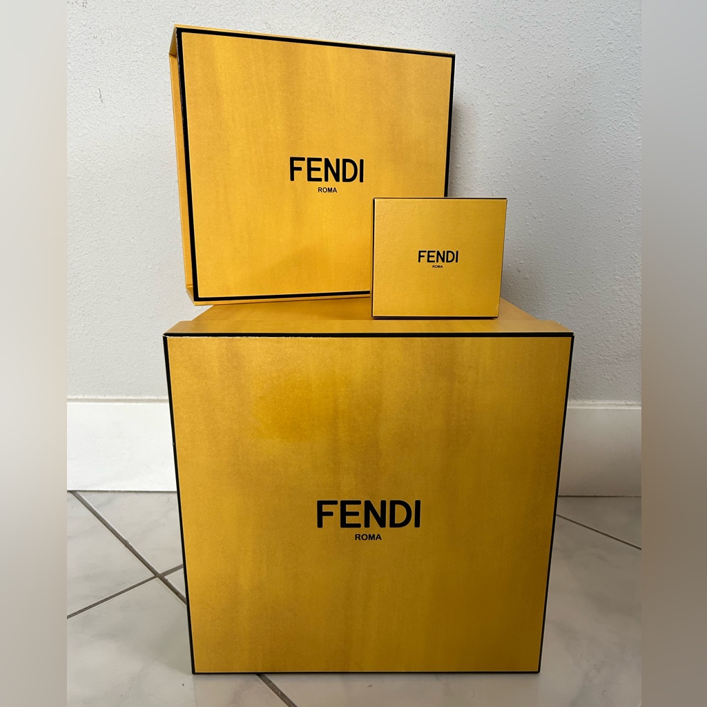 Authentic Fendi Storage Empty Gift Box Lot Of 3